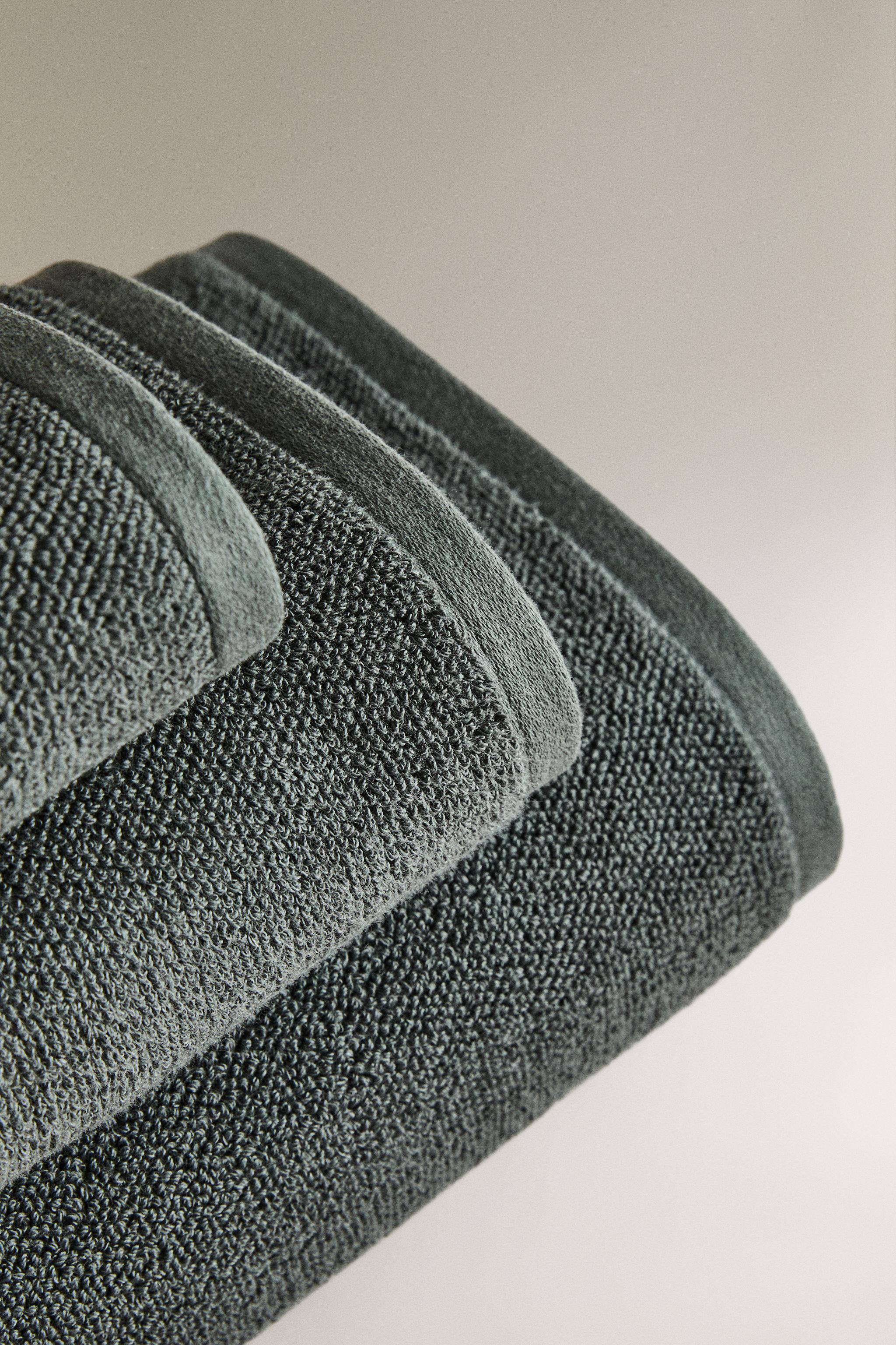 RICE STITCH COTTON BATH TOWEL